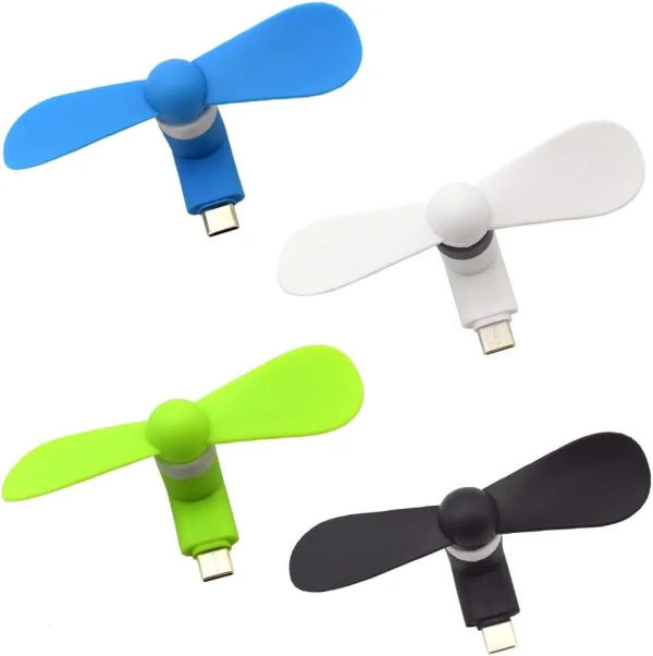Mini Cell Phone Fan Type USB C (4 Pieces)