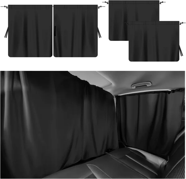 Car Black Out Privacy Window Cover - 3PCS 
